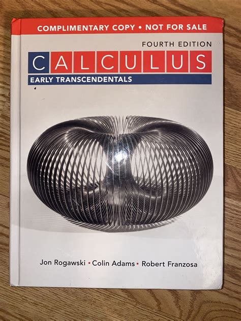 Calculus Early Transcendentals By Colin Adams Jon Rogawski And Robert 9781319055813 Ebay