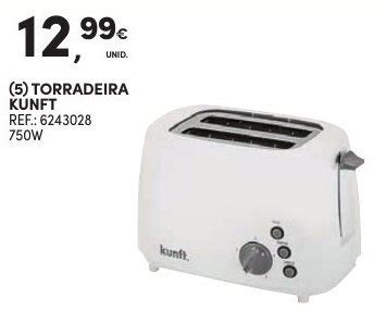 Promoção Torradeira Kunft 750W em Continente