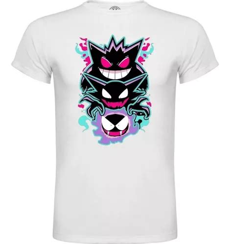 Polera Pokemon Fantasma Gengar Haunter Gastly Unisex Cuotas Sin Inter S