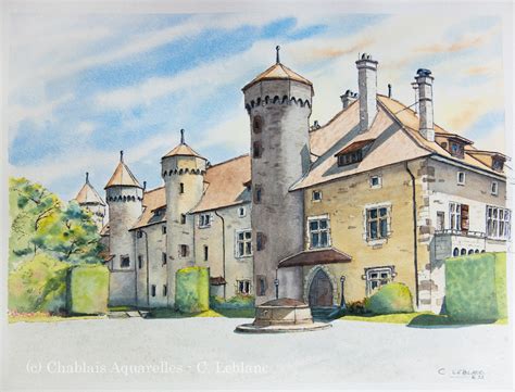 Le Ch Teau De Ripaille Thonon Les Bains Chablais Aquarelles