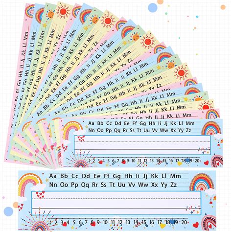 Mua 360 Pcs Rainbow Teacher Name Plate For Desk Traditional Manuscript