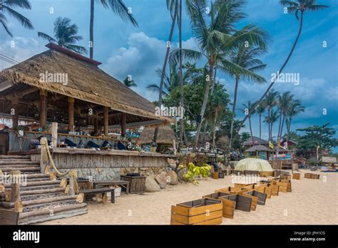 Beach Bar Bo Phut Beach Island Ko Samui Thailand Asia Stock Photo