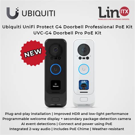 Ubiquiti Unifi Protect Uvc G4 Doorbell Professional Poe Kit Overview