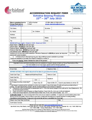 Fillable Online Accommodation Fax Back Form Csiro Doc Fax Email Print