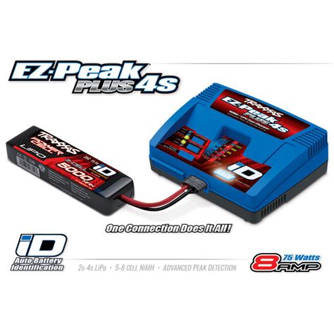 2981 EZ Peak Plus 4s 8 NiMH LiPo Fast Charger With ID Auto Battery