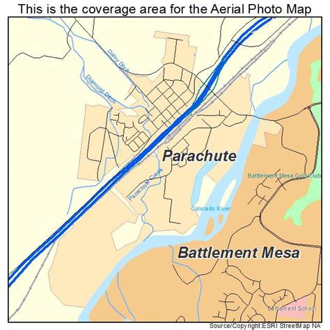 Aerial Photography Map of Parachute, CO Colorado