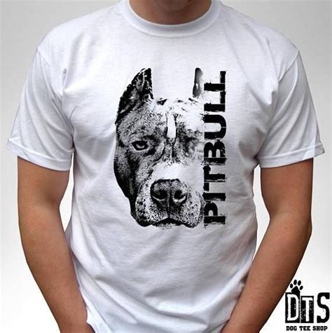 Pitbull Head Dog White T Shirt Pit Bull Top 100 Cotton Tee Graphic