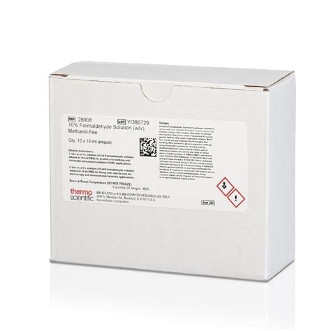 Thermo Scientific Pierce 16 Formaldehyde W V Methanol Free 10 X