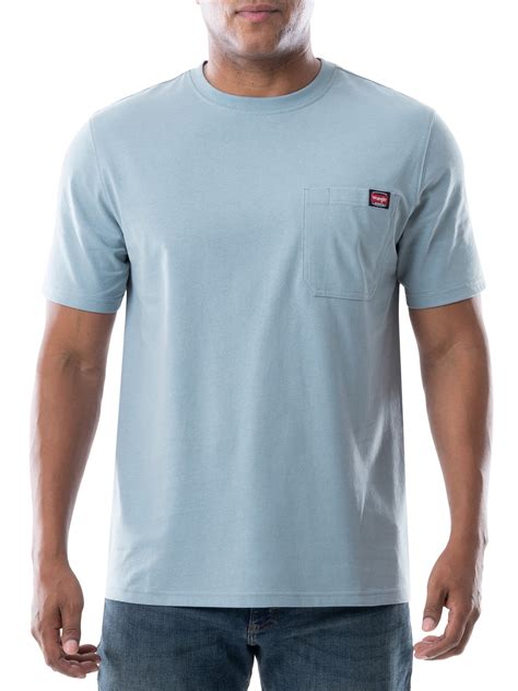 Wrangler Workwear Mens Short Sleeve Heavyweight Pocket Crew T Shirt