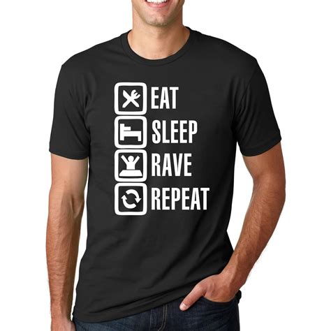 2019 Summer Style Eat Sleep Rave Repeat Game T Shirt Men Casual Short