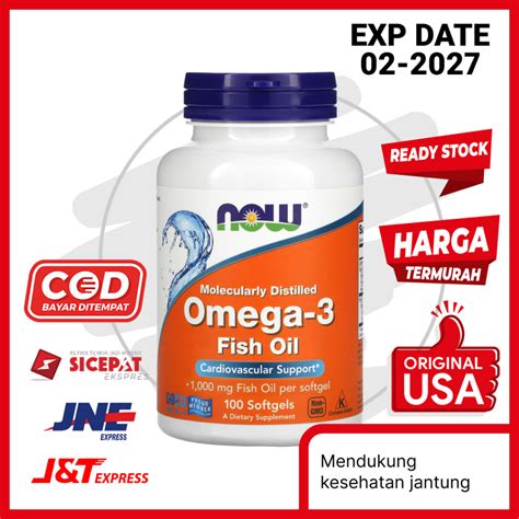 Jual Vitamin Omega Mg Fish Oil Epa Dha Now Softgel