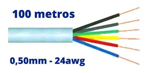 Cabo 6 Vias Para Alarme 6x0 50 24awg 100 Metros MercadoLivre