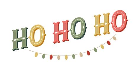 Premium Vector Christmas Banner Design With Words Ho Ho Ho Color