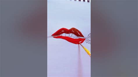 Colour Lips 👄 Art🖌️ Lips Painting Shorts Youtube