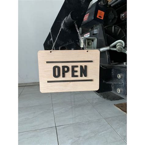 jual signage open closed kayu multiplek open closed shopee indonesia