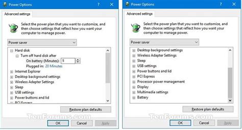 Change Power Plan Settings In Windows 10 Tutorials