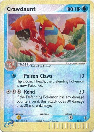 Crawdaunt Ex Dragon Reverse Holo Pokemon Trollandtoad