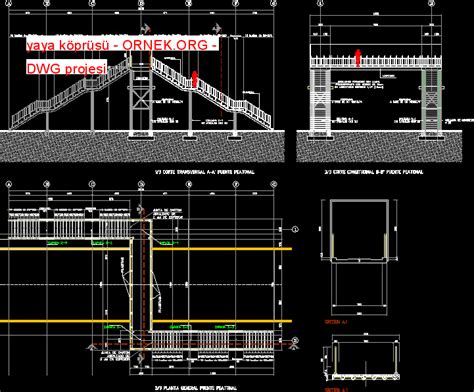 Çelik donatı demiryolu köprüsü dwg projesi Autocad Projeler