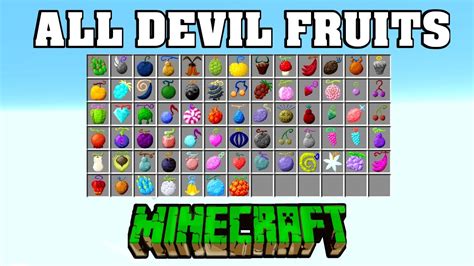 All ONE PIECE DEVIL FRUITS In MINECRAFT Best One Piece Mod Ever