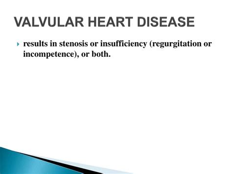 Ppt Valvular Heart Disease Powerpoint Presentation Free Download