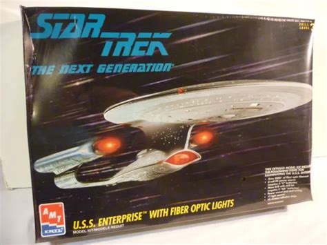 Amt Ertl Star Trek Next Generation Uss Enterprise Ncc 1701 D Fiber Optic Lights 218 64