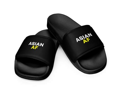 Asian Af Slides Mens •• Black — Asian Af
