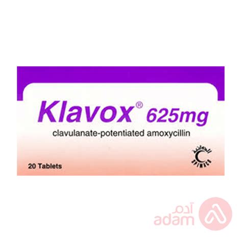 Klavox 625mg 20tab Adam Pharmacies