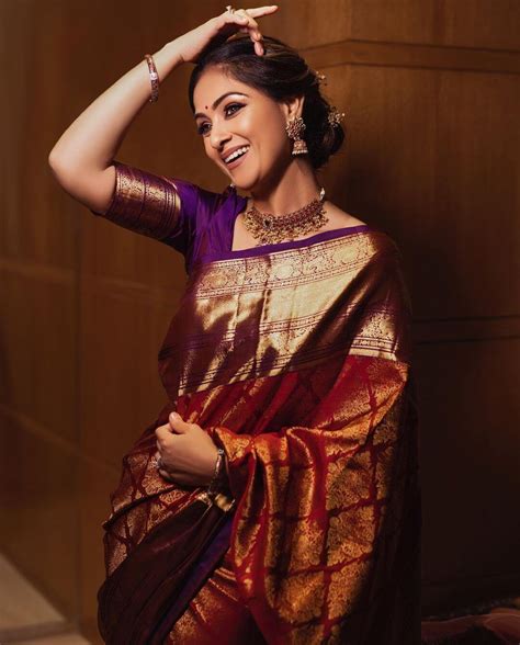 Actress Simran in traditional kanjeevaram saree | Fashionworldhub