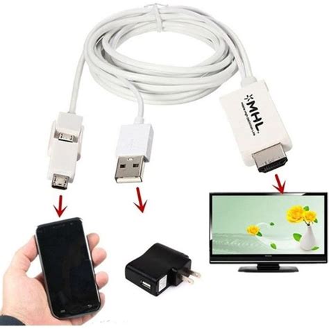 Adaptateur De Câble Mhl Micro Usb Vers Hdmi 1080p Hd Tv Pour Tablette