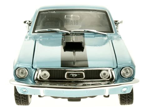 Modellauto Ford Mustang GT Cobra Jet 1968 Blau Maisto 1 18 Bei