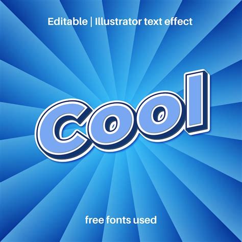 Premium Vector Cool Text Effect In Adobe Illustrator