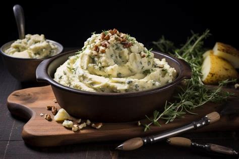 Savory Goat Cheese Potato Blend Premium Ai Generated Image