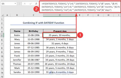 How To Calculate Age From Birthday In Excel 8 Easy Methods