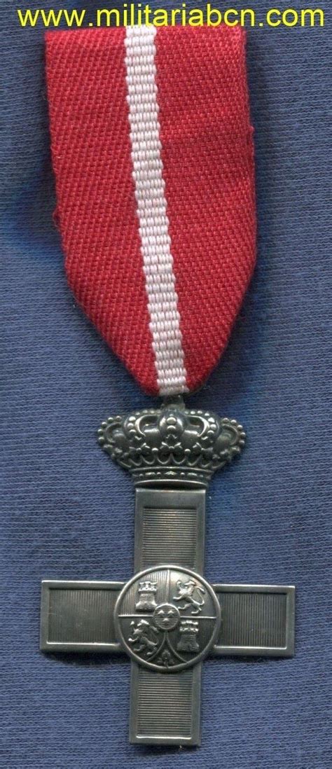 Espa A Orden Al M Rito Militar Cruz De Plata Distintivo Rojo