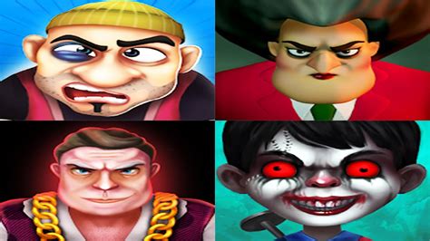 Scary Robber Home Clash VS Scary Teacher 3D VS Scary Stranger 3D VS