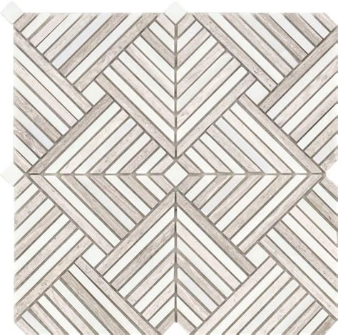 Emser Alluro Mini Palace Cream 12x12 Marble Mosaic Tiles Marble