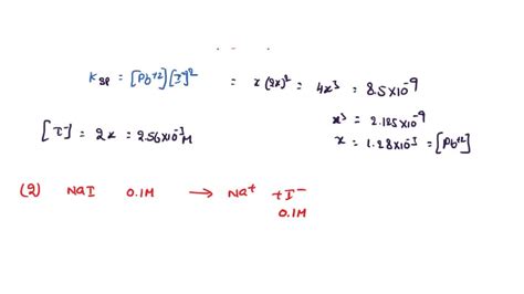 Solved Lead Ii Iodide Is A Solid And Only Slightly Soluble In Water