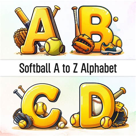 Softball Png Softball Clipart Alphabet Clipart Sport Font Doodle