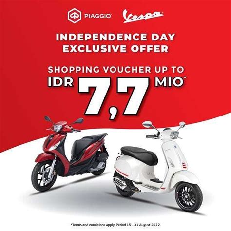 Promo Merdeka Vespa Vesparkindo Dapatkan Voucher Belanja Hingga Rp