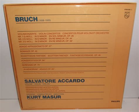 6768 065 Bruch Complete Works For Violin And Orchestra Salvatore