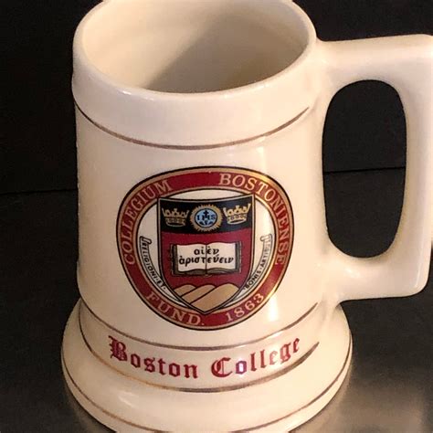 Vintage Boston College Mug Stein Made Usa Graduation Alumnae Gold Trim