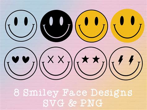 Smiley Face Svg Bundle Happy Face Svg Emoji Svg Smiley Face Clipart Smiley Face Cut File Cut