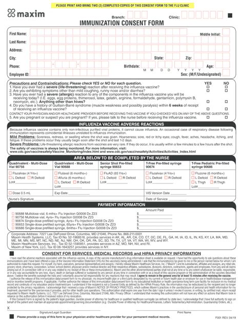 Branch Clinic IMMUNIZATION CONSENT FORM Fill Out Sign Online DocHub