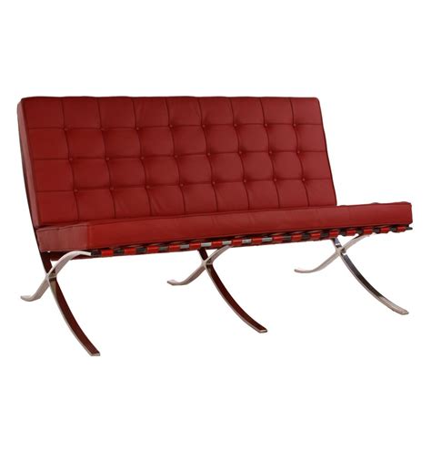 Replica Mies Van Der Rohe Barcelona Leather Sofa Deluxe By Mies Van