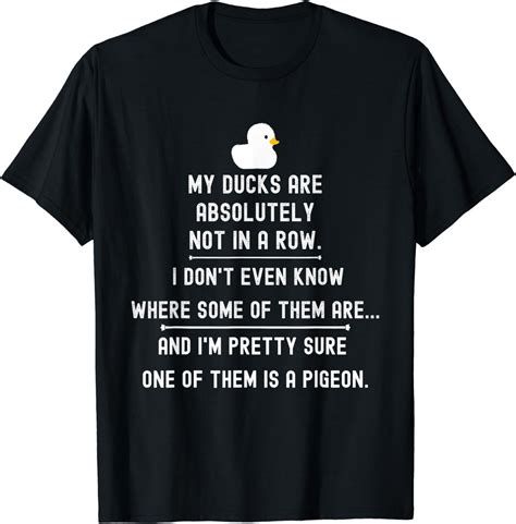 Amazon Funny Meme My Ducks Are Absolutely Not In A Row Pigeon T