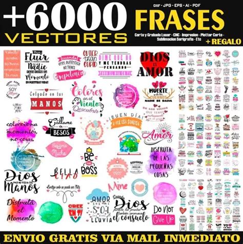 Pack Vectores Frases Vinilo Corte Laser Sublimaci N En Venta En