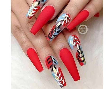 25 Stunning Red Coffin Nails Design 2023 Fabbon