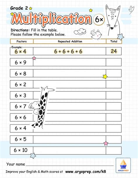 Lets Become Mathematicians With Multiplication ArgoPrep Worksheets