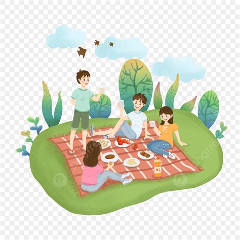 Hand Drawn Elements PNG Picture, Wild Donkey Scene Character Picnic Element Hand Drawn Cartoon ...