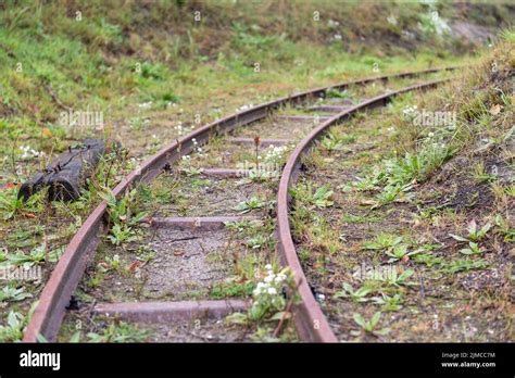 Old Narrow Gauge Railway Right Deflecting Stock Photo Alamy